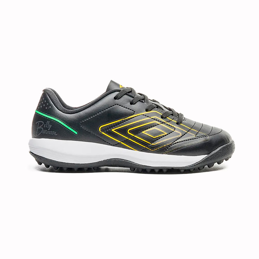 Umbro Chuteira FUTSAL JR U07FB00298-156 PretoVerdeAmarelo Sint -4-